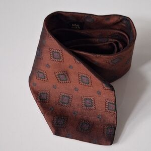 Men's Brown Geometric Lanvin Paris Tie